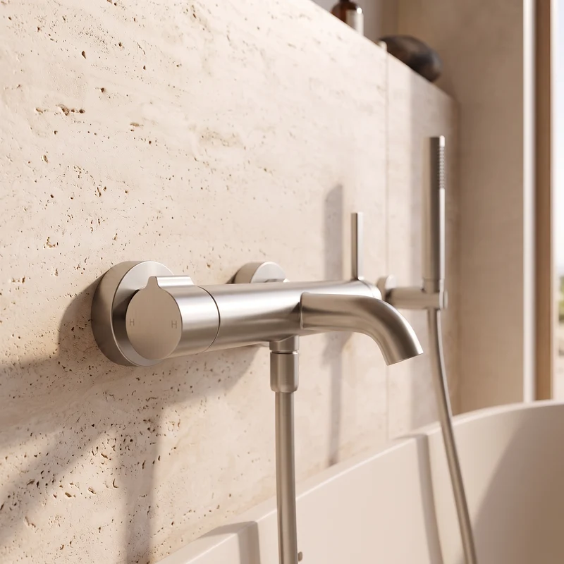 Mitigeur de baignoire inox brossé