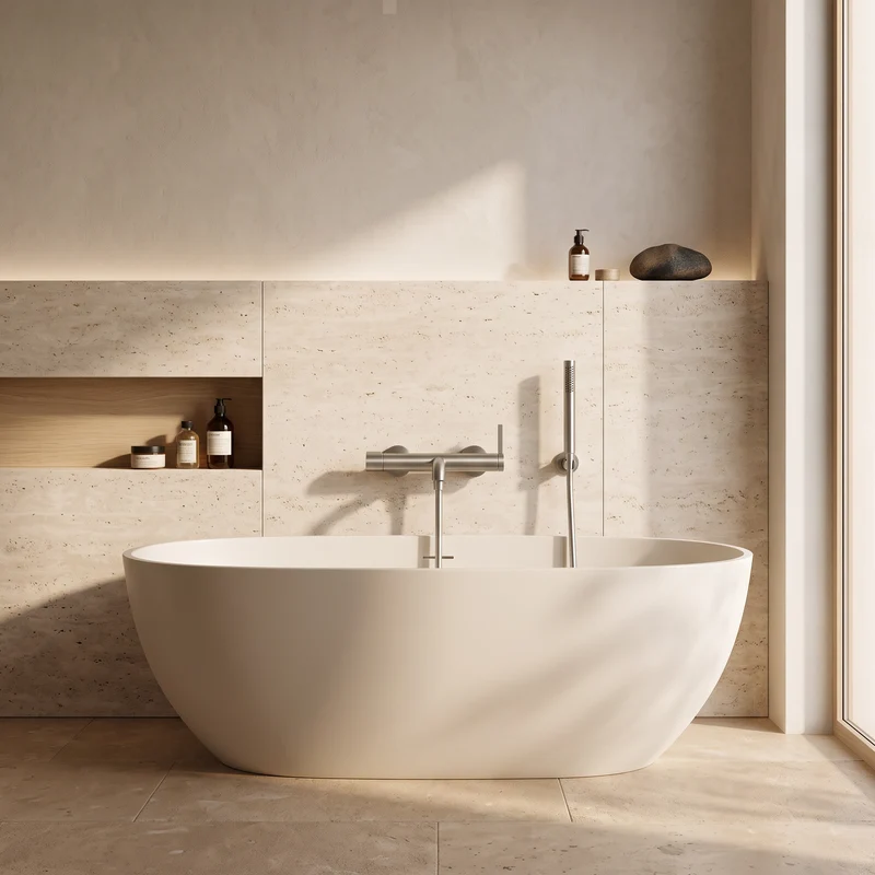 Mitigeur de baignoire inox brossé