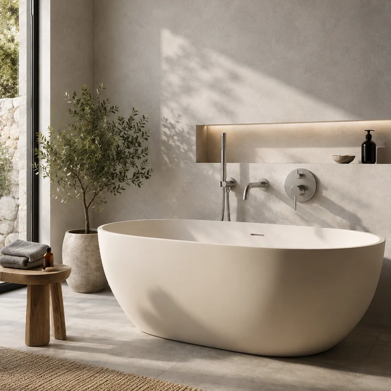 Mitigeur de bain encastré inox brossé