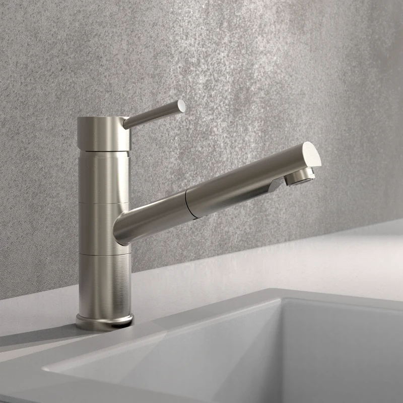 Robinet douchette Schütte UNICORN bec droit inox