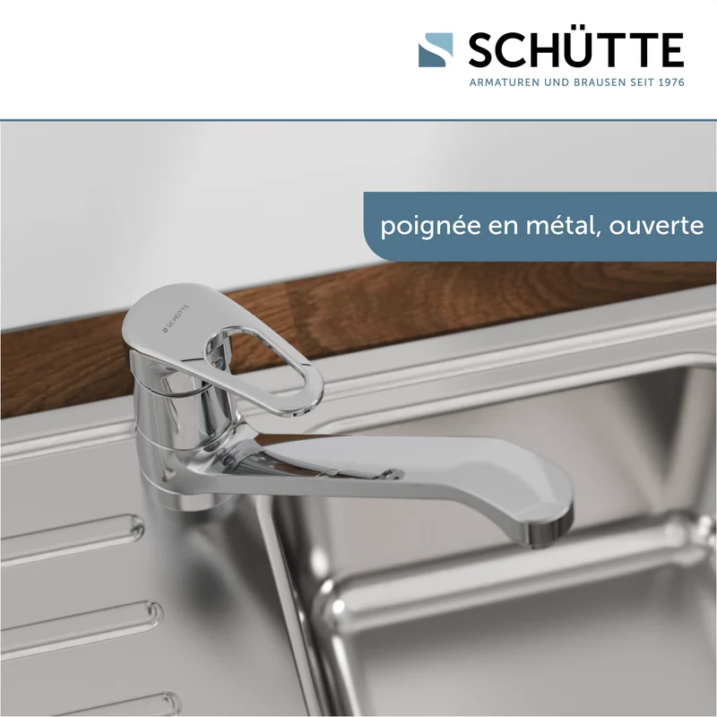 Robinet mitigeur cuisine chromé Schütte GRANDE