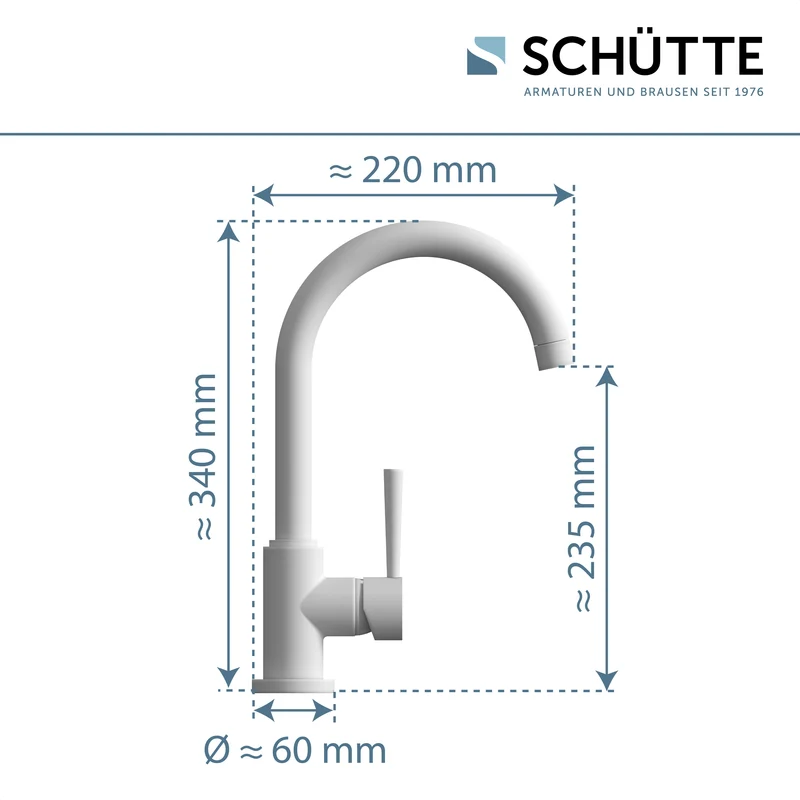 Robinet cuisine Schütte CORNWALL blanc