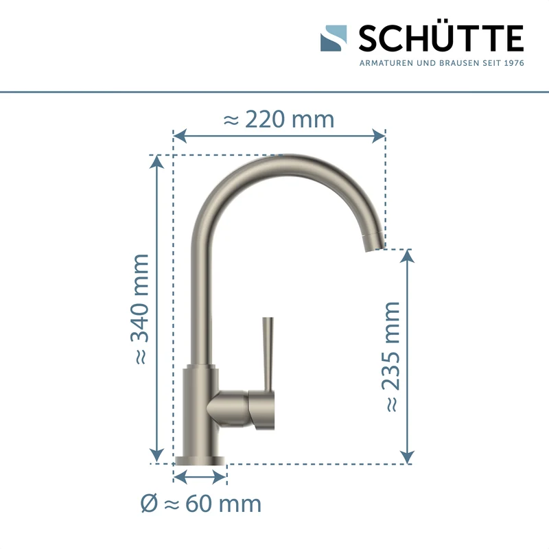 Robinet cuisine Schütte CORNWALL inox