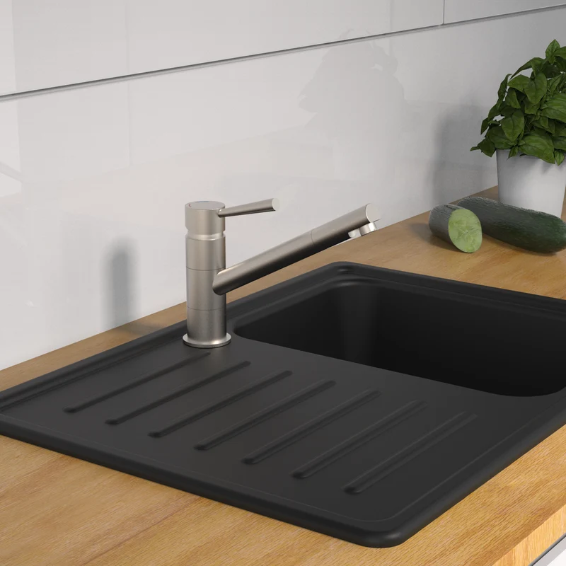 Robinet cuisine Schütte CORNWALL bec droit inox