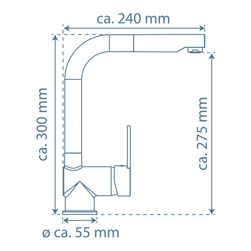 Robinet Douchette Schütte LONDON anthracite mat