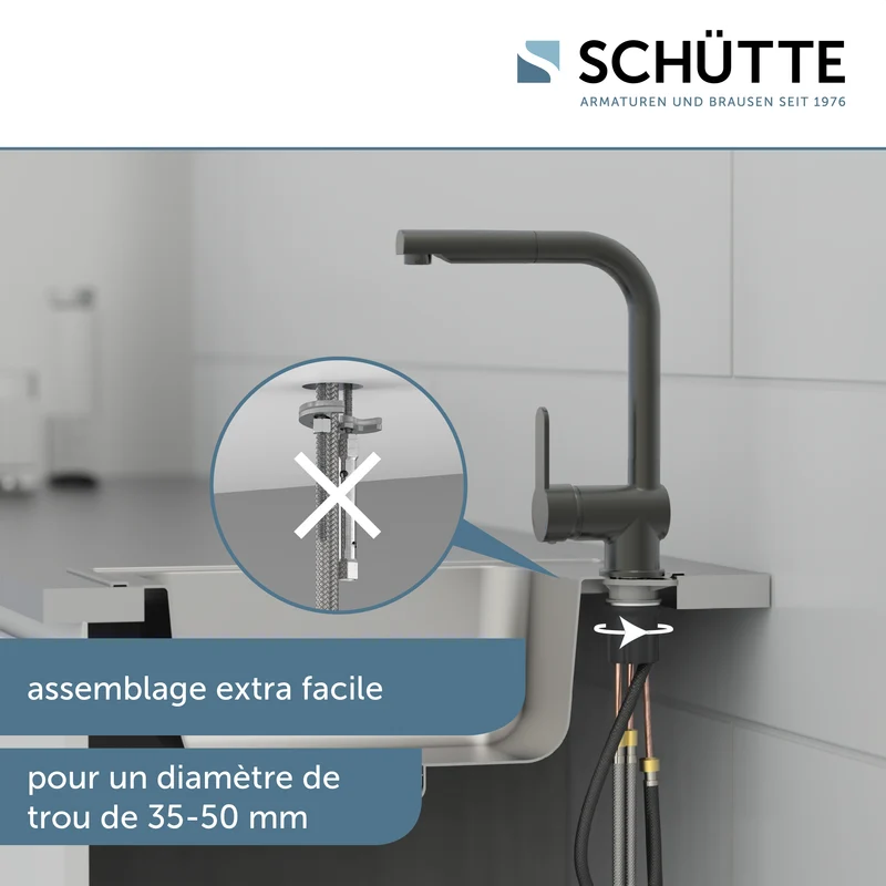Robinet Douchette Schütte LONDON anthracite mat
