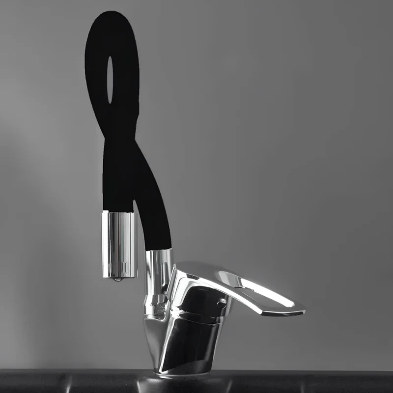 Robinet mitigeur cuisine bec flexible silicone