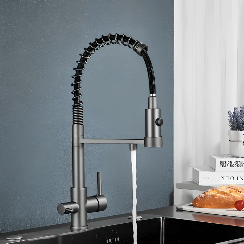 Robinet cuisine douchette – Purification & eau chaude/froide