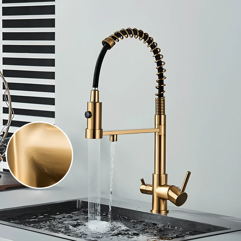 Robinet cuisine douchette – Purification & eau chaude/froide