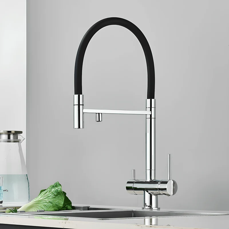 Robinet cuisine douchette – Purification & eau chaude/froide
