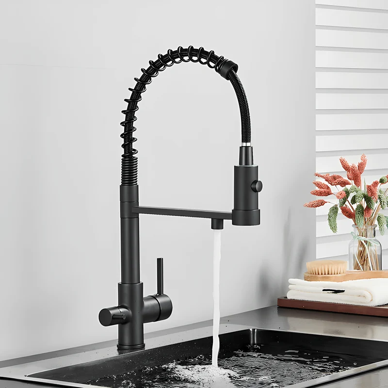 Robinet cuisine douchette – Purification & eau chaude/froide