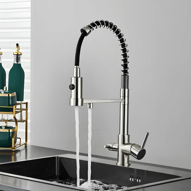 Robinet cuisine douchette – Purification & eau chaude/froide