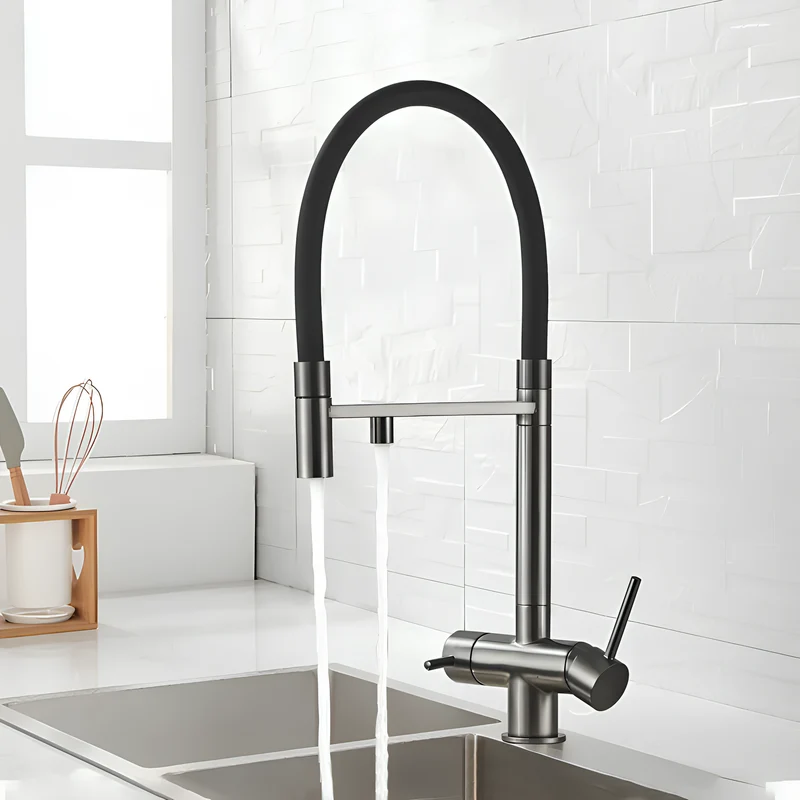 Robinet cuisine douchette – Purification & eau chaude/froide