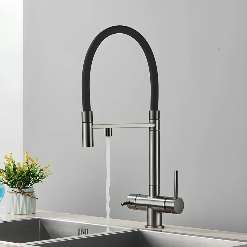 Robinet cuisine douchette – Purification & eau chaude/froide