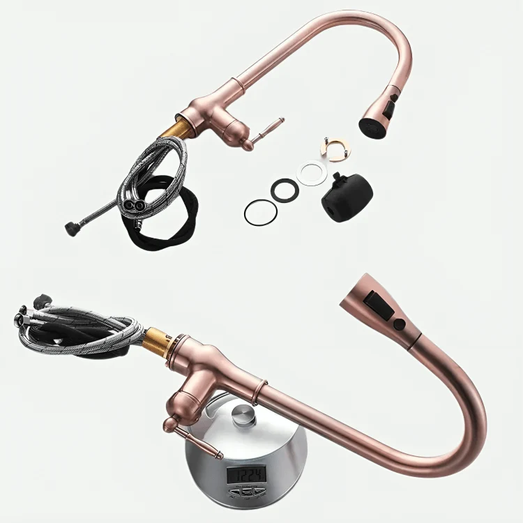 Robinet cuisine bronze antique avec bec rétractable – EL9021