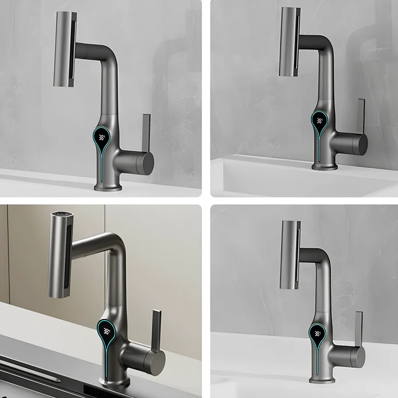 Robinet cascade avec affichage température