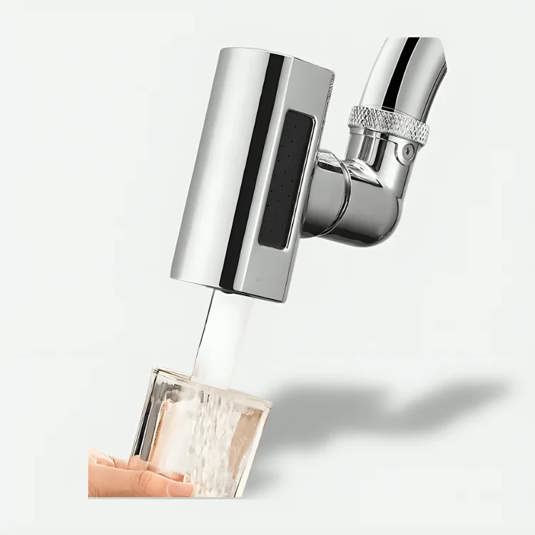 Embout de robinet rotatif 4 jets cascade pour cuisine et salle de bain