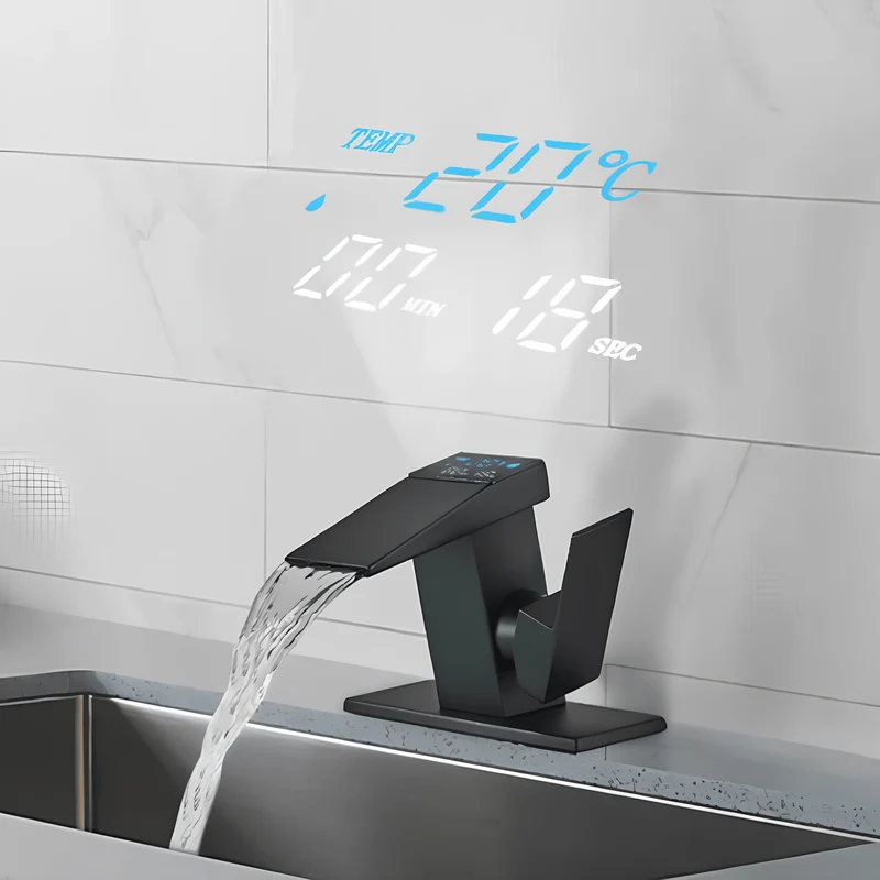 Robinet de lavabo à affichage LED température