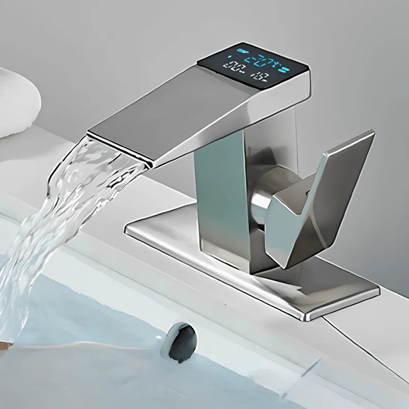 Robinet de lavabo à affichage LED température