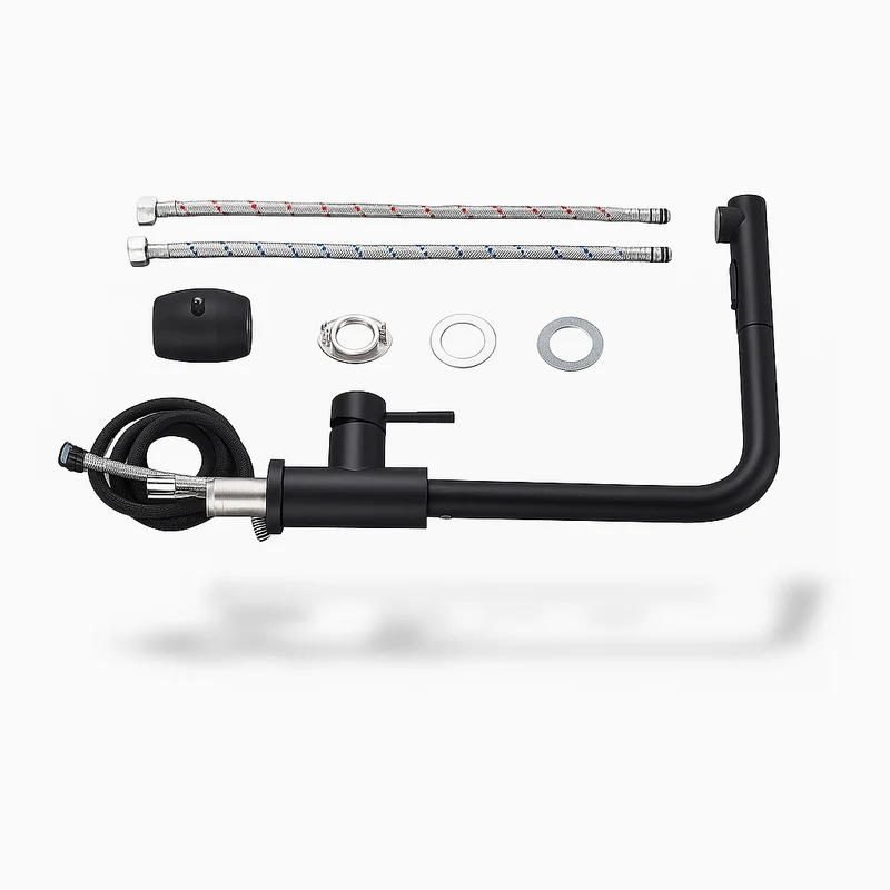 Robinet de cuisine – Bec rétractable avec douchette