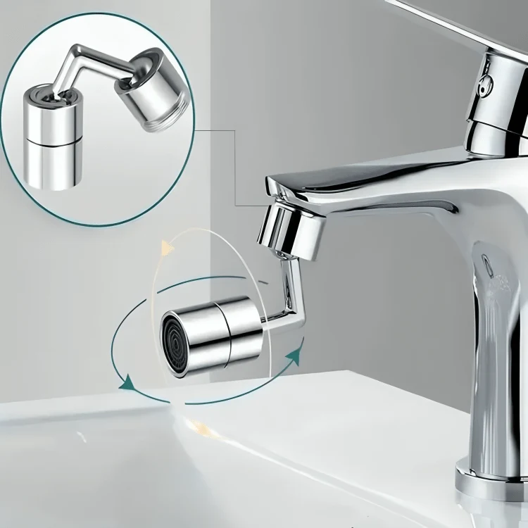 Extension robinet rotatif 720 degrés - Adaptateur anti-éclaboussures
