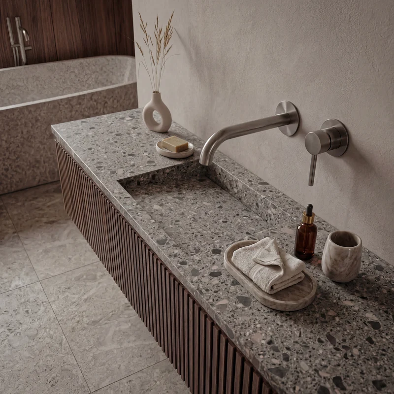 Mitigeur encastré inox brossé