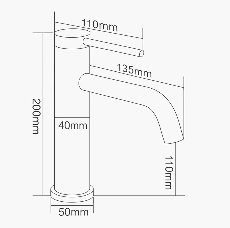 Mitigeur de lavabo or brossé
