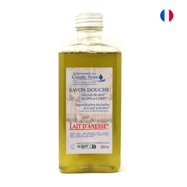 Savon douche au lait d'ânesse - 250 ml