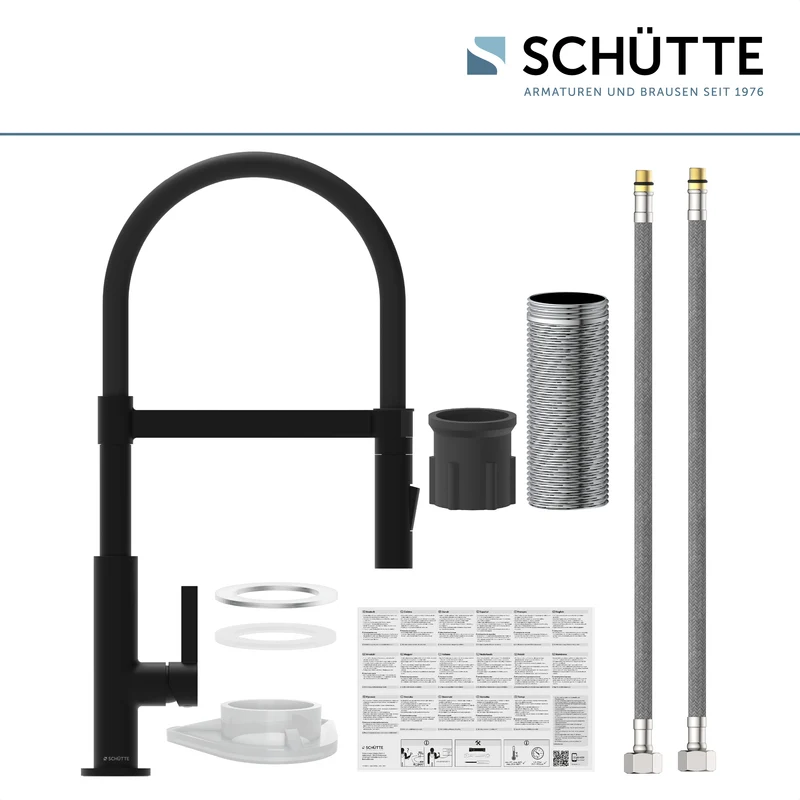 Robinet Douchette Schütte MIAMI noir mat