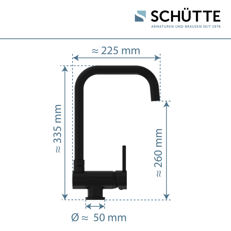 Robinet rabattable Schütte WINDOW noir mat