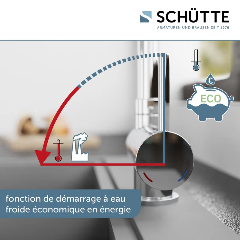 Robinet rabattable Schütte WINDOW chromé