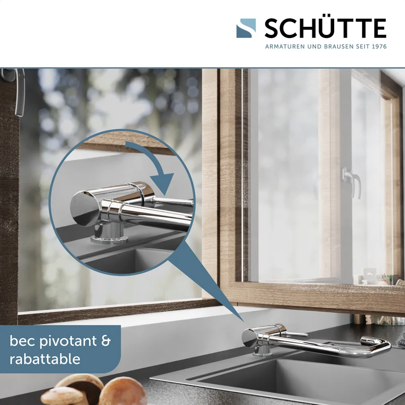 Robinet rabattable Schütte WINDOW chromé