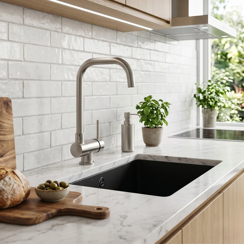 Robinet rabattable Luisina ULYSSE effet inox