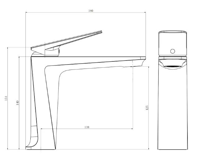 Mitigeur de lavabo gris brossé