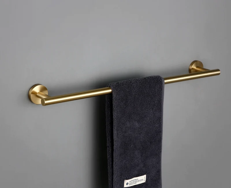Porte-serviettes or brossé lisse