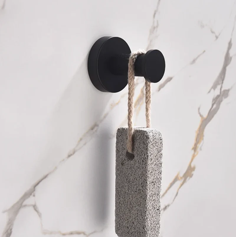 Porte-serviettes noir mate strié