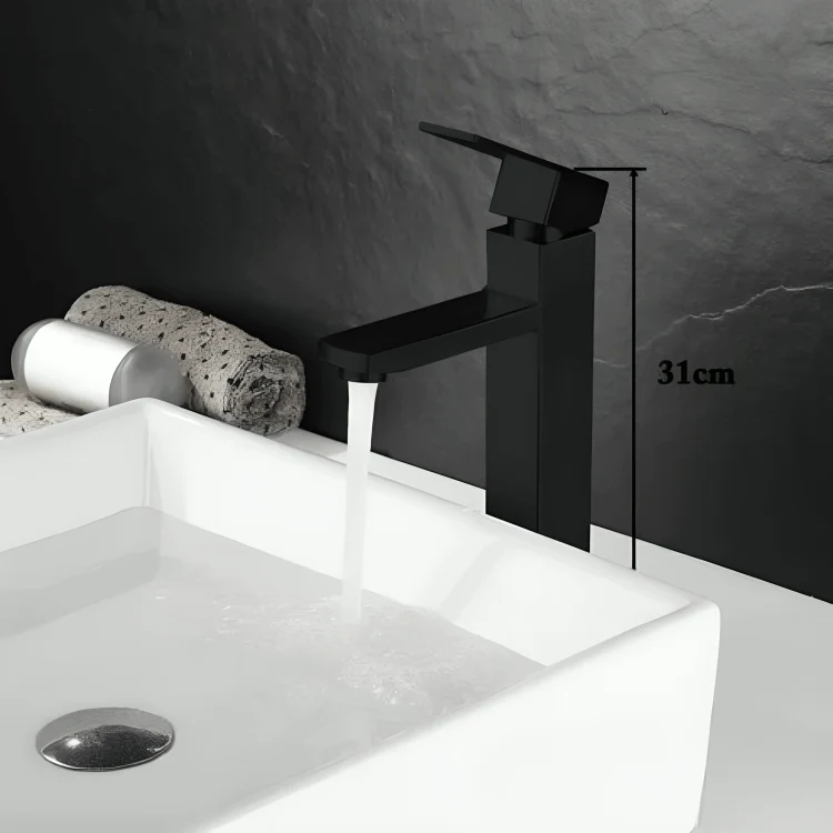 Robinet de lavabo en acier inoxydable brossé