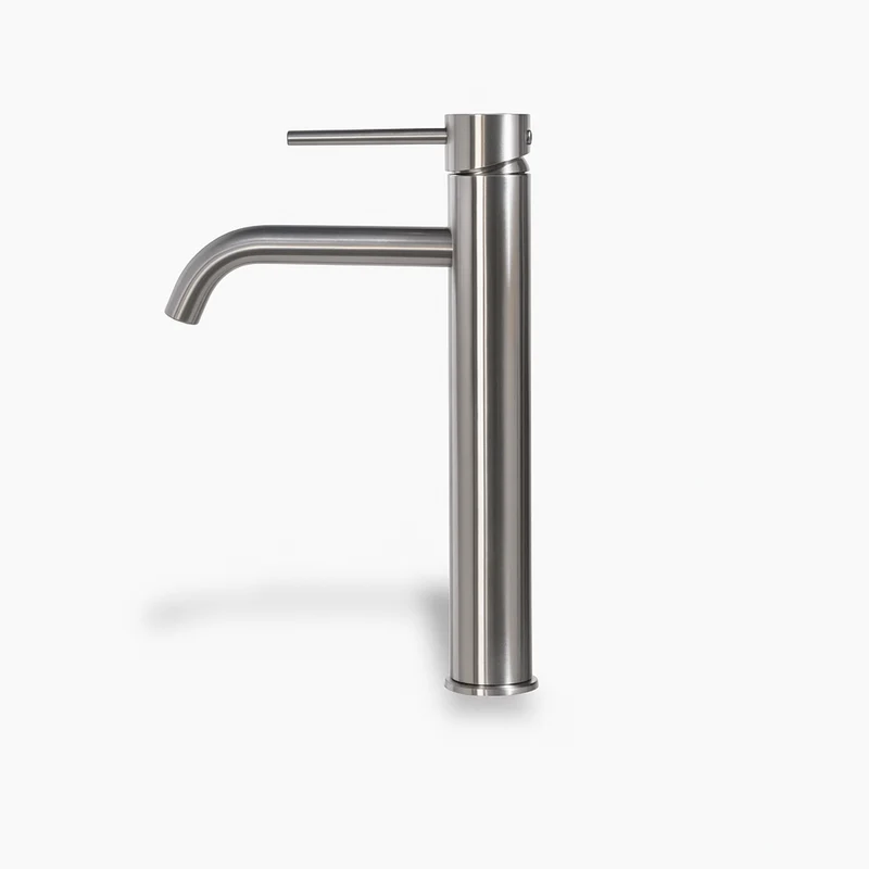Robinet lavabo haut rose brossé – Mitigeur design salle de bain