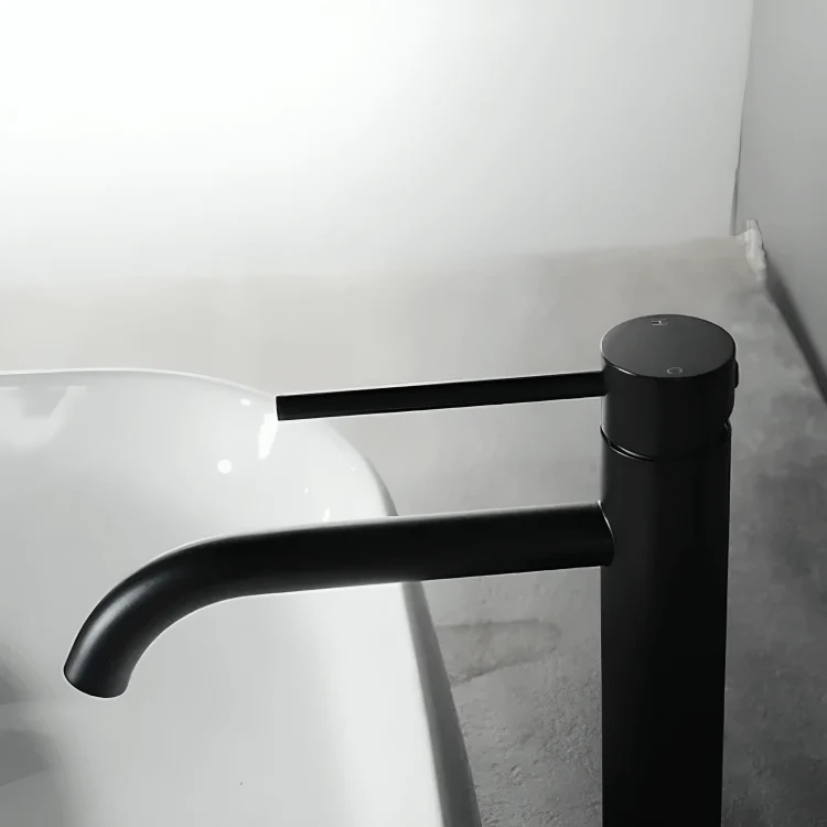 Robinet lavabo haut rose brossé – Mitigeur design salle de bain