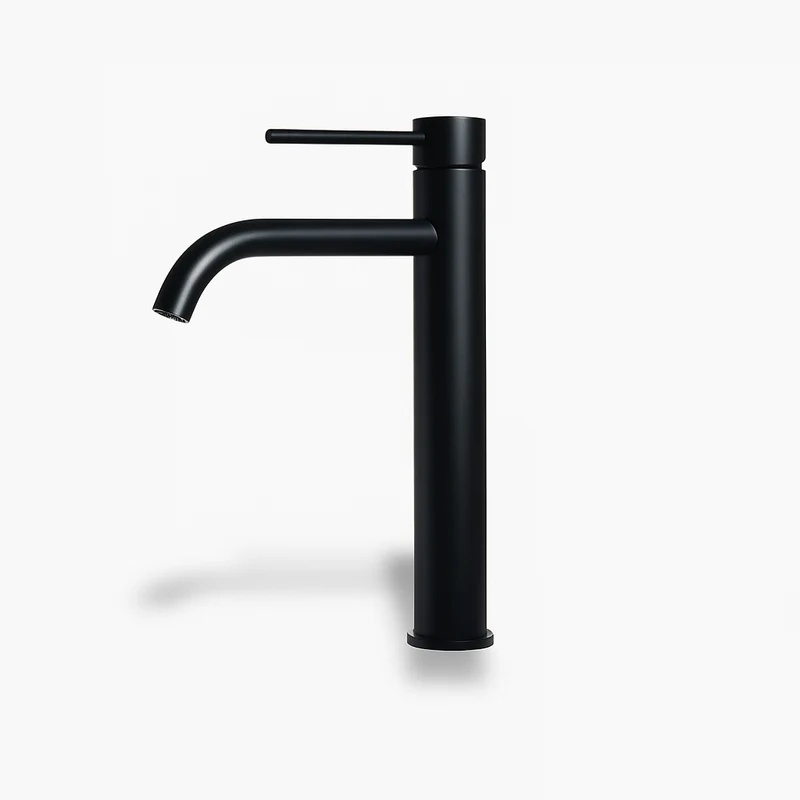 Robinet lavabo haut rose brossé – Mitigeur design salle de bain