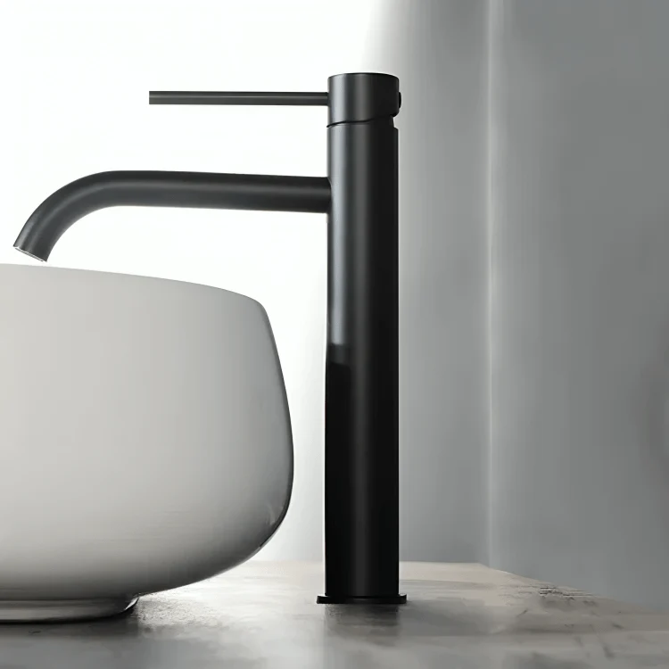 Robinet lavabo haut rose brossé – Mitigeur design salle de bain