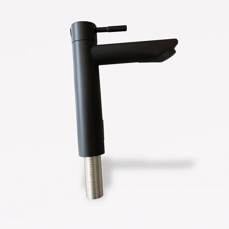 Robinet de lavabo inox brossé – Monotrou eau froide design moderne