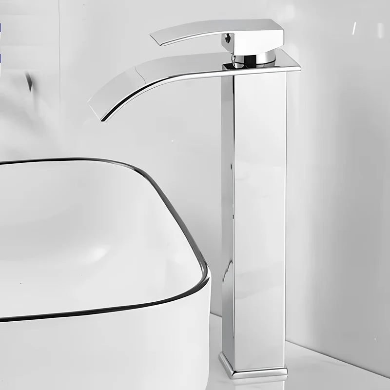 Robinet cascade salle de bain noir – Design moderne en inox mat