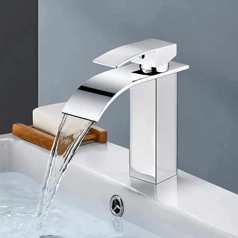 Robinet cascade salle de bain noir – Design moderne en inox mat
