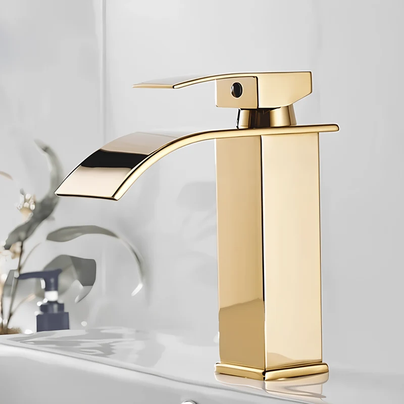 Robinet cascade salle de bain noir – Design moderne en inox mat