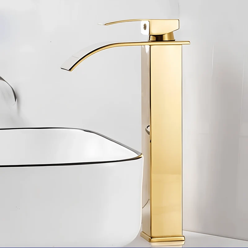 Robinet cascade salle de bain noir – Design moderne en inox mat