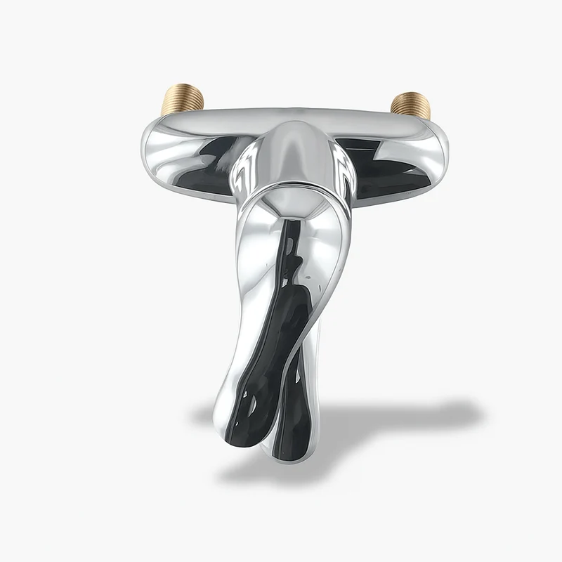 Robinet salle de bain double trou – Mitigeur eau chaude et froide en finition chromée
