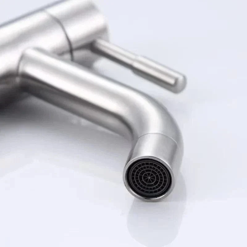 Robinet cuisine noir en inox – Modèle haut à eau froide simple
