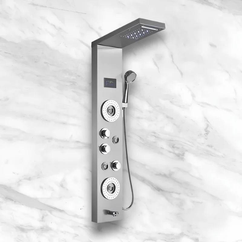 Colonne de Douche Hydromassante LED 6 Modes et Affichage Digital