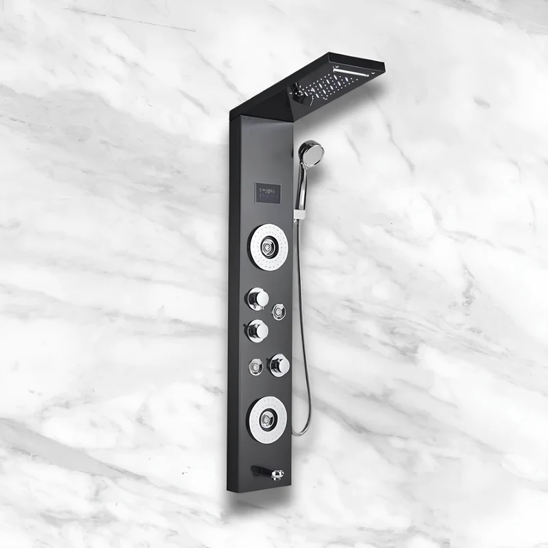 Colonne de Douche Hydromassante LED 6 Modes et Affichage Digital